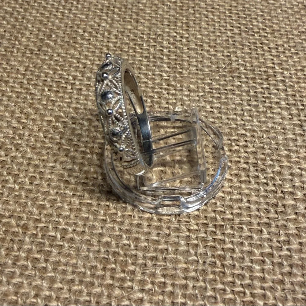 Sterling Silver Filigree Ring Size 10.5